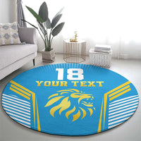 Custom Saint Lucia Kings Cricket Round Carpet Beinspired Go Champion - Wonder Print Shop