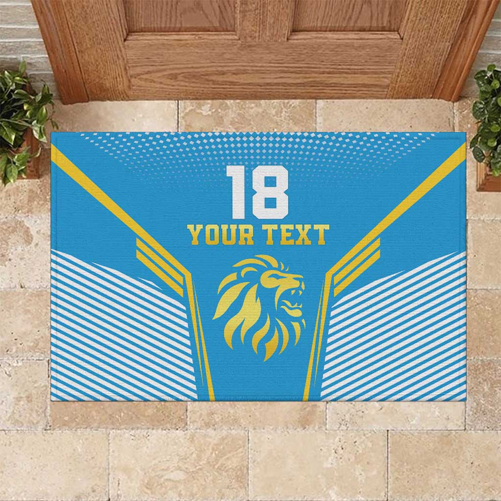 Custom Saint Lucia Kings Cricket Rubber Doormat Beinspired Go Champion - Wonder Print Shop