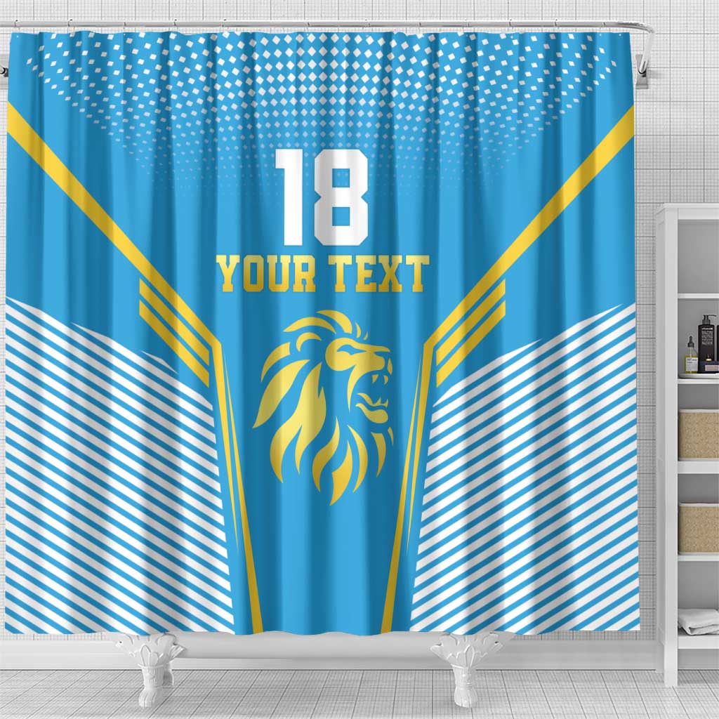 Custom Saint Lucia Kings Cricket Shower Curtain Beinspired Go Champion - Wonder Print Shop