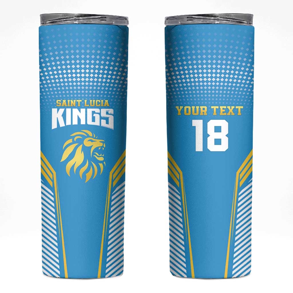 Custom Saint Lucia Kings Cricket Skinny Tumbler Beinspired Go Champion - Wonder Print Shop