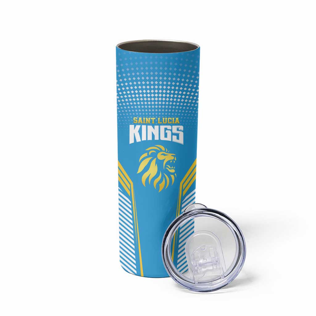 Custom Saint Lucia Kings Cricket Skinny Tumbler Beinspired Go Champion - Wonder Print Shop