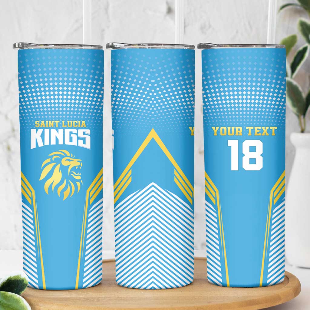 Custom Saint Lucia Kings Cricket Skinny Tumbler Beinspired Go Champion - Wonder Print Shop