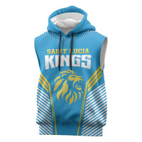 Custom Saint Lucia Kings Cricket Sleeveless Hoodie Beinspired Go Champion - Wonder Print Shop