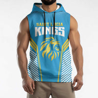 Custom Saint Lucia Kings Cricket Sleeveless Hoodie Beinspired Go Champion - Wonder Print Shop