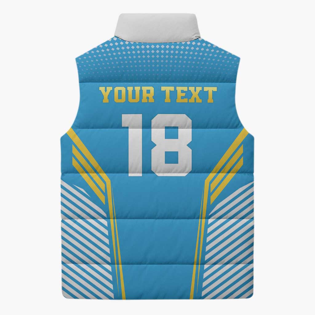 Custom Saint Lucia Kings Cricket Sleeveless Puffer Jacket Beinspired Go Champion - Wonder Print Shop