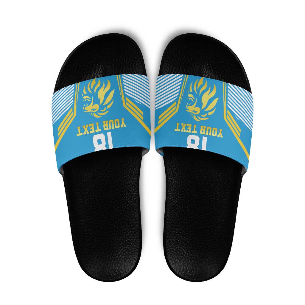 Custom Saint Lucia Kings Cricket Slide Sandals Beinspired Go Champion - Wonder Print Shop