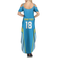 Custom Saint Lucia Kings Cricket Summer Maxi Dress Beinspired Go Champion - Wonder Print Shop