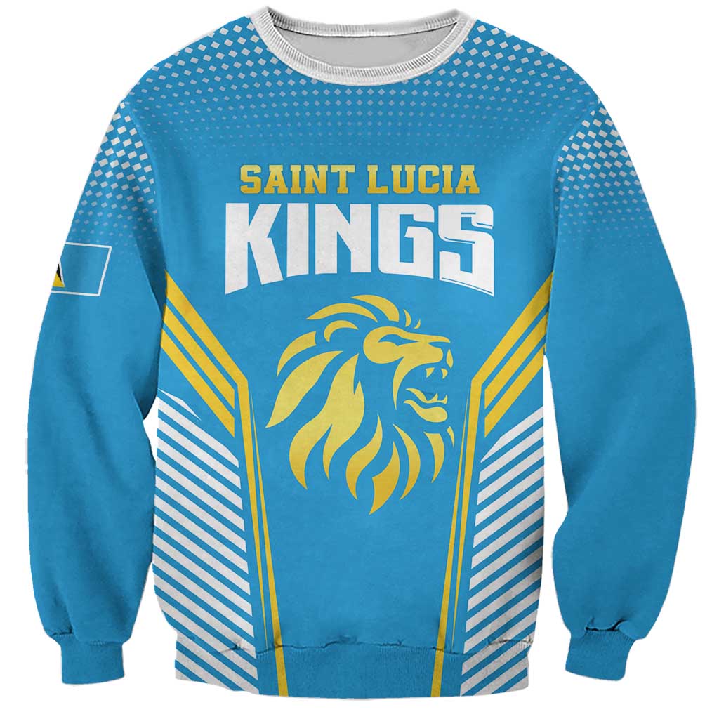 Custom Saint Lucia Kings Cricket Sweatshirt Beinspired Go Champion - Wonder Print Shop