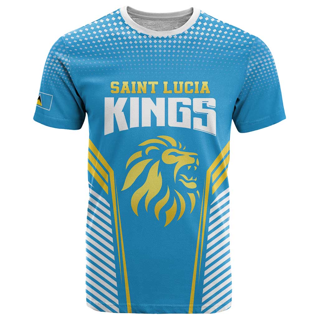 Custom Saint Lucia Kings Cricket T Shirt Beinspired Go Champion - Wonder Print Shop