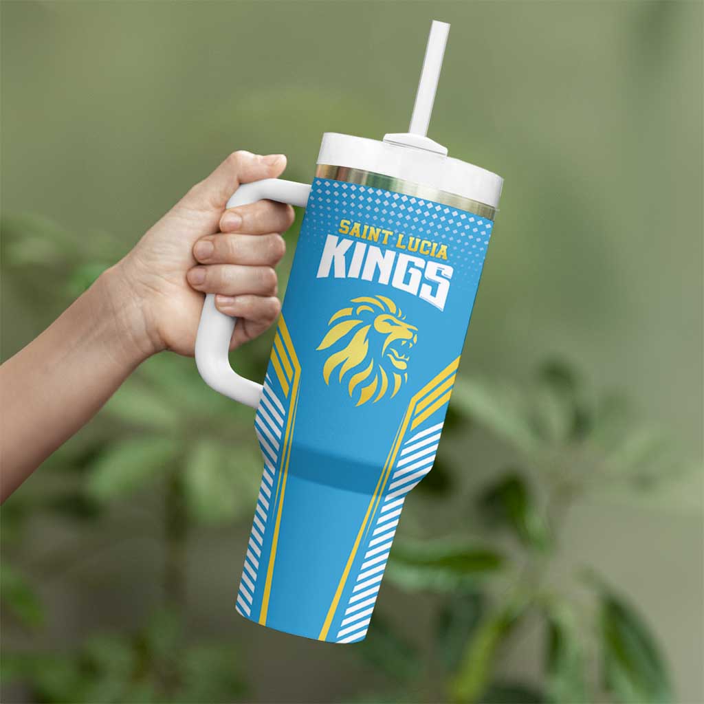 Custom Saint Lucia Kings Cricket Tumbler With Handle Beinspired Go Champion - Wonder Print Shop