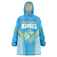 Custom Saint Lucia Kings Cricket Wearable Blanket Hoodie Beinspired Go Champion - Wonder Print Shop
