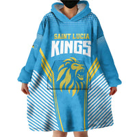 Custom Saint Lucia Kings Cricket Wearable Blanket Hoodie Beinspired Go Champion - Wonder Print Shop