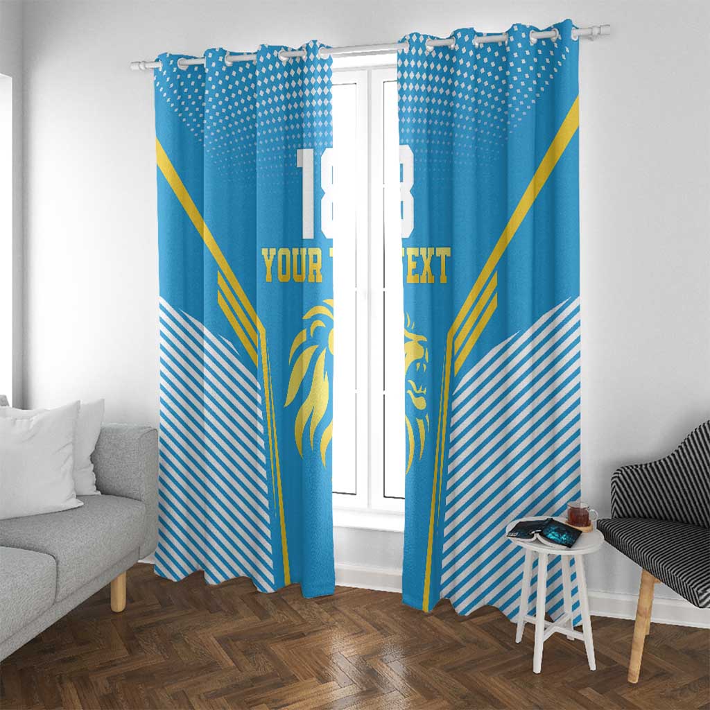 Custom Saint Lucia Kings Cricket Window Curtain Beinspired Go Champion - Wonder Print Shop