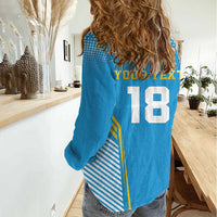 Custom Saint Lucia Kings Cricket Women Casual Shirt Beinspired Go Champion - Wonder Print Shop