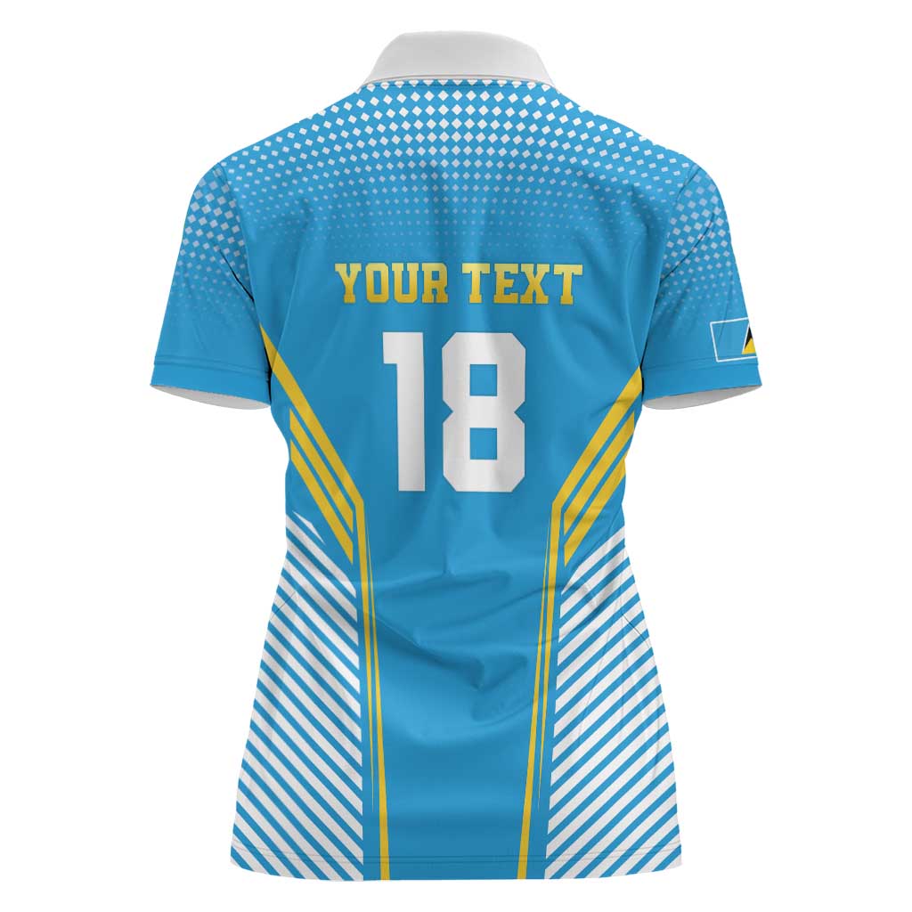 Custom Saint Lucia Kings Cricket Women Polo Shirt Beinspired Go Champion - Wonder Print Shop