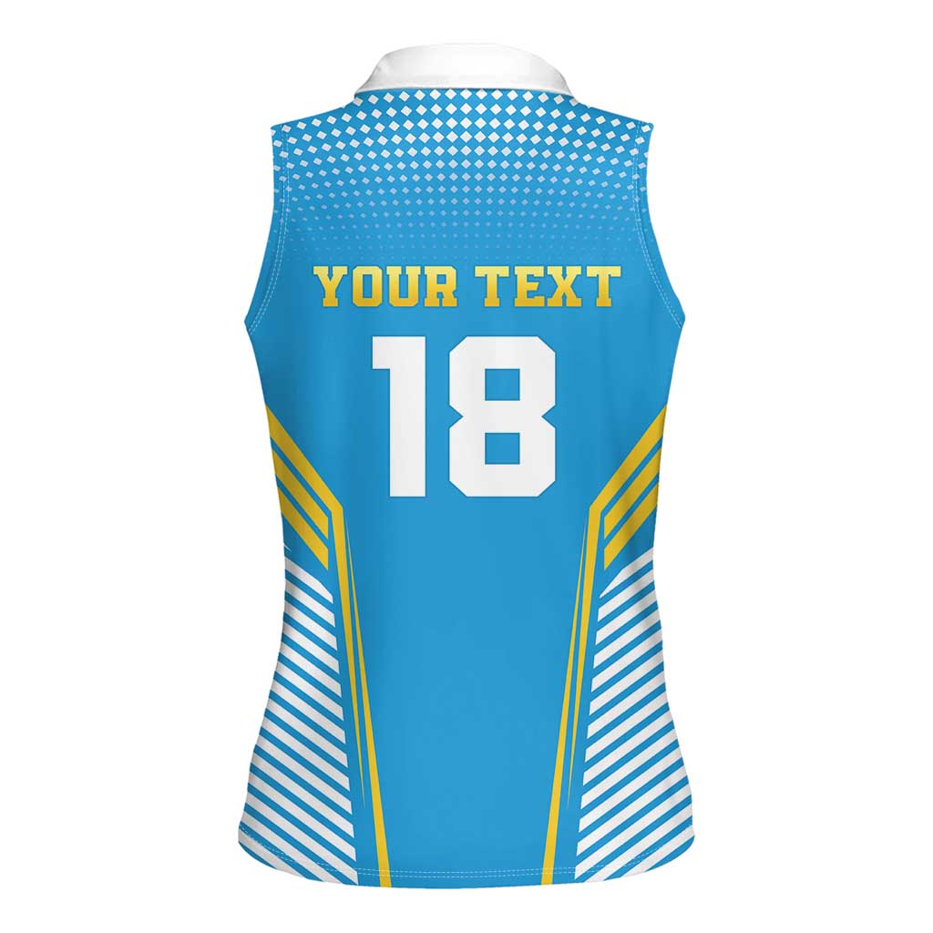 Custom Saint Lucia Kings Cricket Women Sleeveless Polo Shirt Beinspired Go Champion - Wonder Print Shop