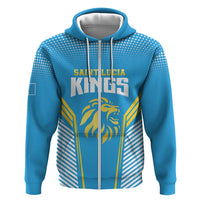Custom Saint Lucia Kings Cricket Zip Hoodie Beinspired Go Champion - Wonder Print Shop