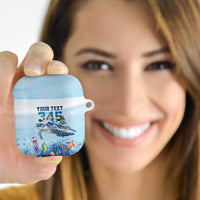 Personalized Cayman Islands 345 AirPods Case Watercolor Turtle - Wonder Print Shop