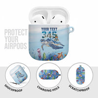 Personalized Cayman Islands 345 AirPods Case Watercolor Turtle - Wonder Print Shop