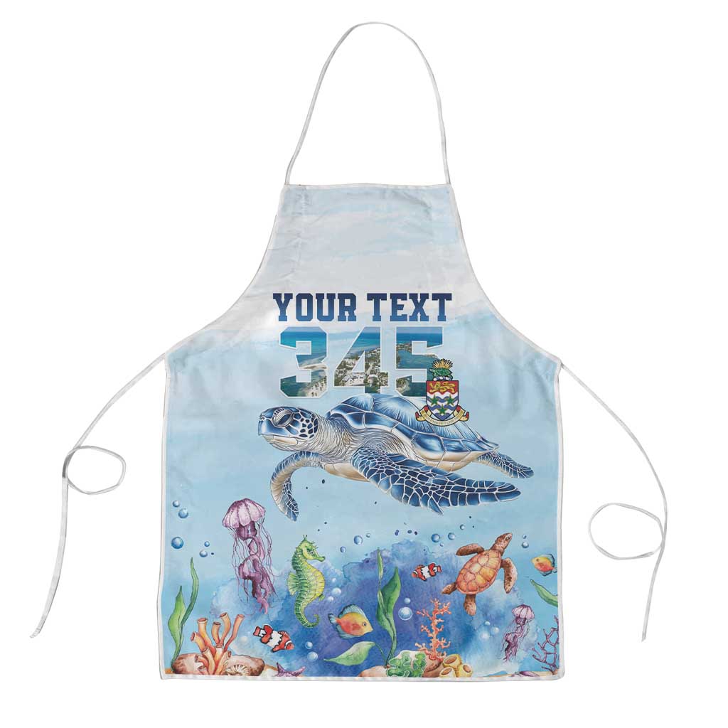 Personalized Cayman Islands 345 Apron Watercolor Turtle - Wonder Print Shop