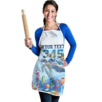 Personalized Cayman Islands 345 Apron Watercolor Turtle - Wonder Print Shop