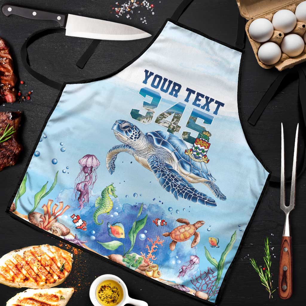 Personalized Cayman Islands 345 Apron Watercolor Turtle - Wonder Print Shop