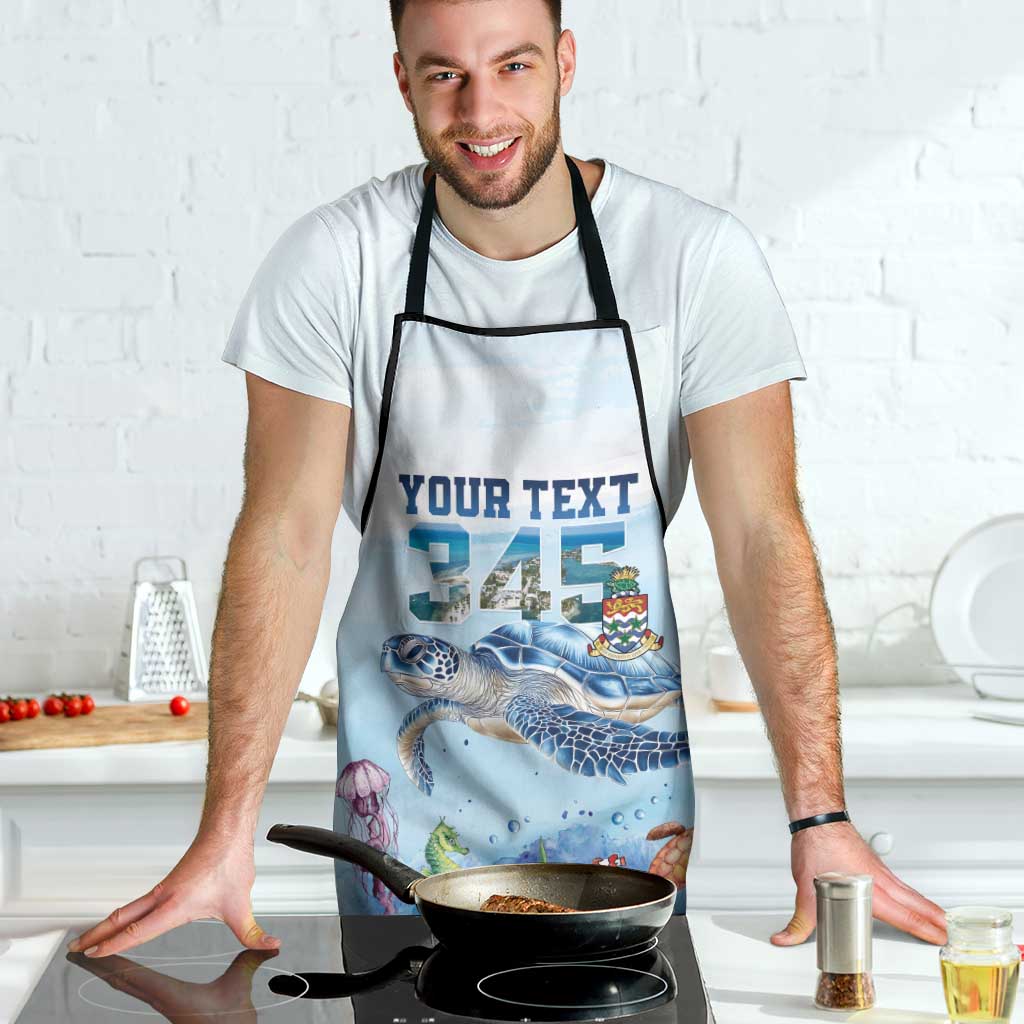 Personalized Cayman Islands 345 Apron Watercolor Turtle - Wonder Print Shop