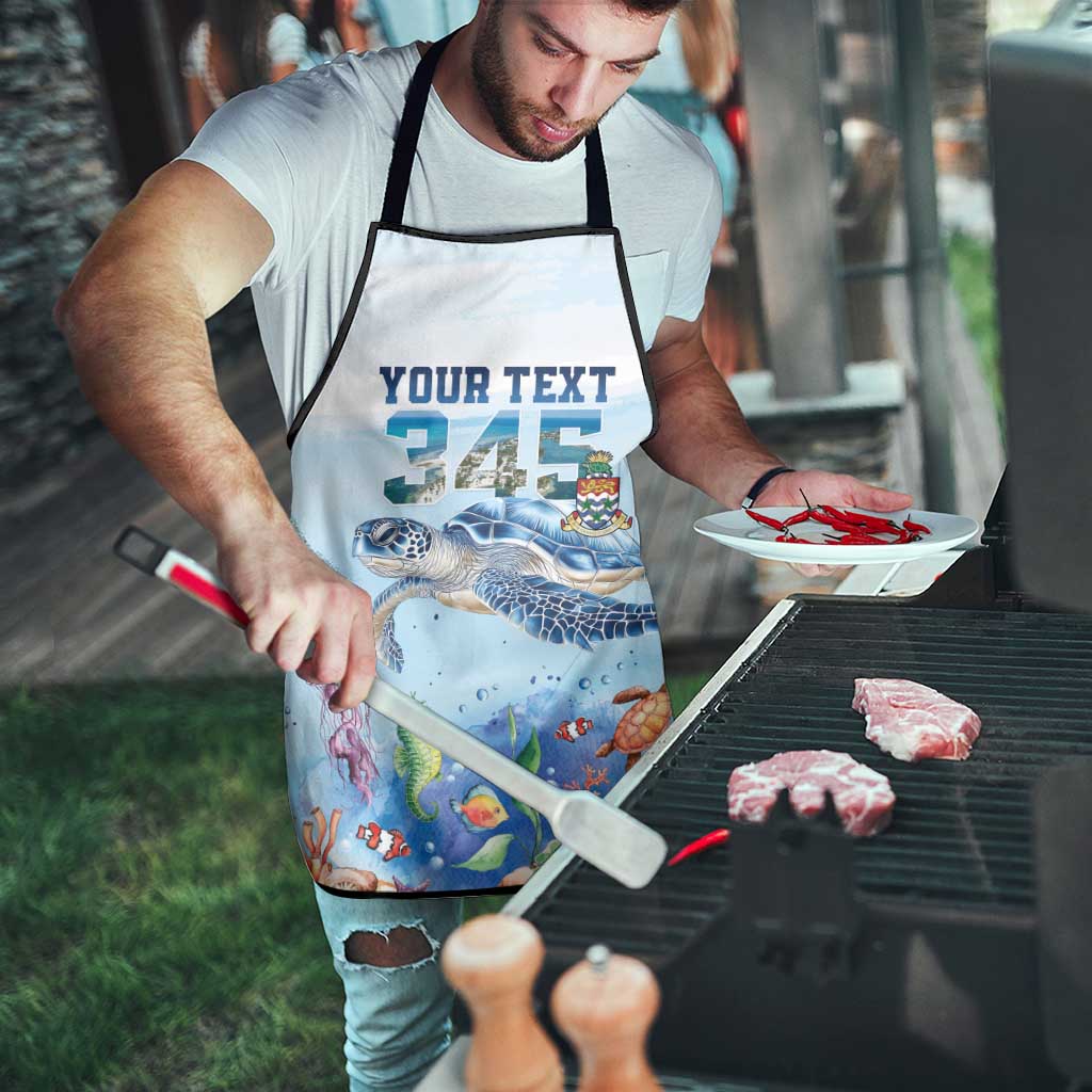 Personalized Cayman Islands 345 Apron Watercolor Turtle - Wonder Print Shop