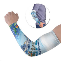 Personalized Cayman Islands 345 Arm Sleeves Watercolor Turtle - Wonder Print Shop