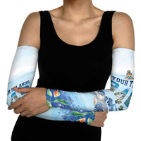 Personalized Cayman Islands 345 Arm Sleeves Watercolor Turtle - Wonder Print Shop