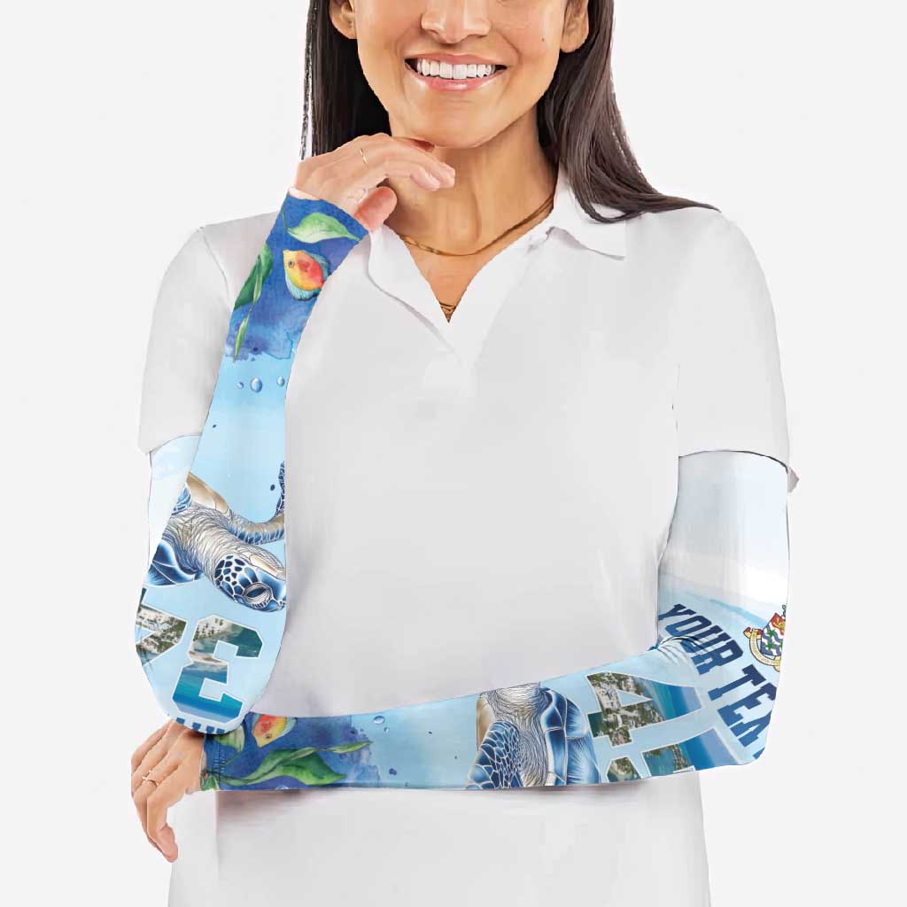 Personalized Cayman Islands 345 Arm Sleeves Watercolor Turtle - Wonder Print Shop