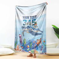 Personalized Cayman Islands 345 Blanket Watercolor Turtle - Wonder Print Shop