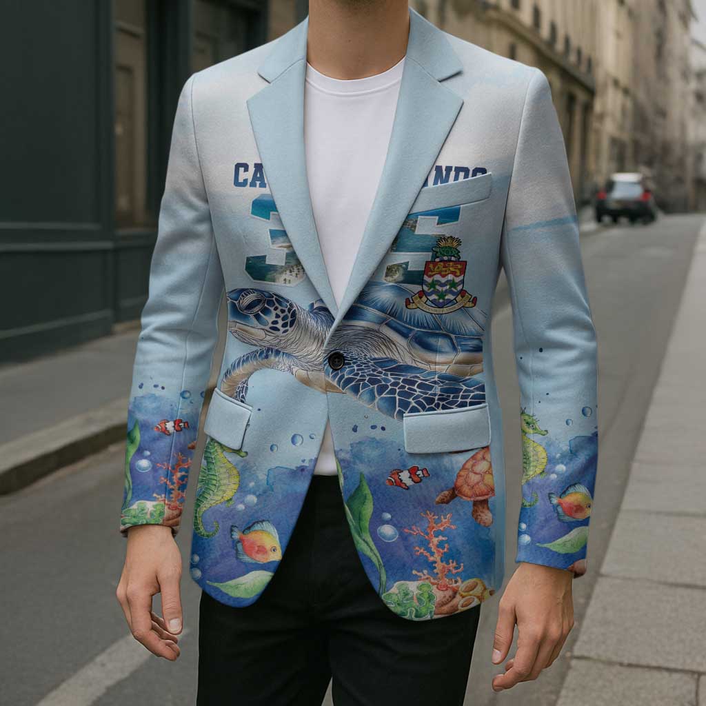 Personalized Cayman Islands 345 Blazer Watercolor Turtle - Wonder Print Shop