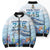 Personalized Cayman Islands 345 Bomber Puffer Jacket Watercolor Turtle - Wonder Print Shop