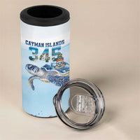 Personalized Cayman Islands 345 4 in 1 Can Cooler Tumbler Watercolor Turtle - Wonder Print Shop