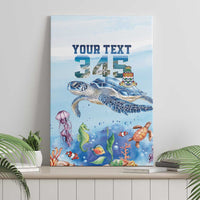 Personalized Cayman Islands 345 Canvas Wall Art Watercolor Turtle - Wonder Print Shop