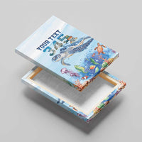 Personalized Cayman Islands 345 Canvas Wall Art Watercolor Turtle - Wonder Print Shop