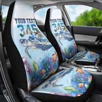 Personalized Cayman Islands 345 Car Seat Cover Watercolor Turtle - Wonder Print Shop