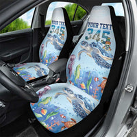Personalized Cayman Islands 345 Car Seat Cover Watercolor Turtle - Wonder Print Shop