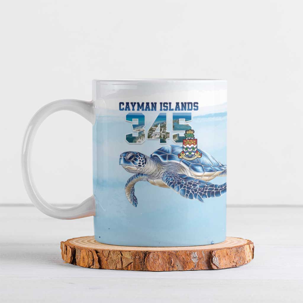 Personalized Cayman Islands 345 Ceramic Mug Watercolor Turtle - Wonder Print Shop