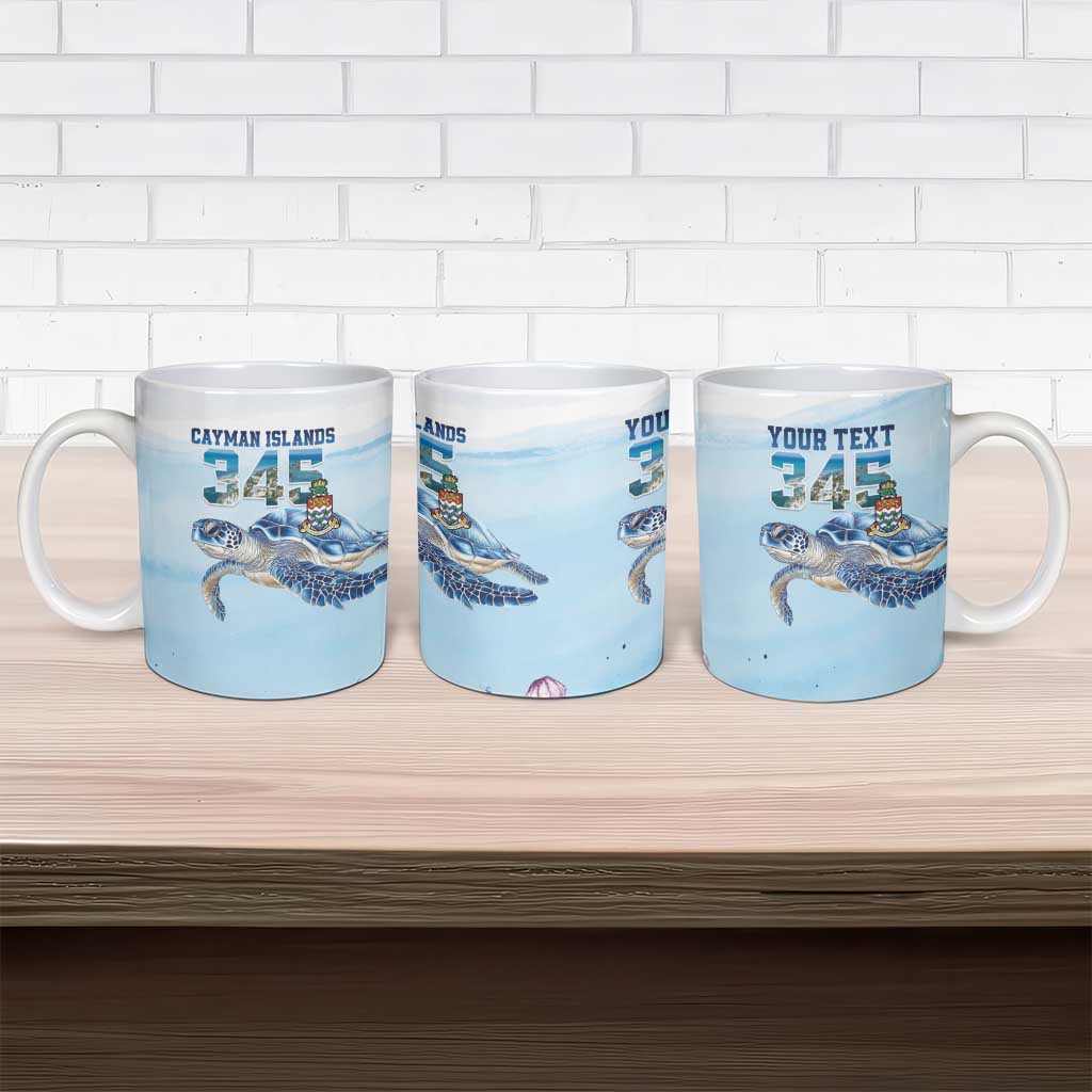 Personalized Cayman Islands 345 Ceramic Mug Watercolor Turtle - Wonder Print Shop