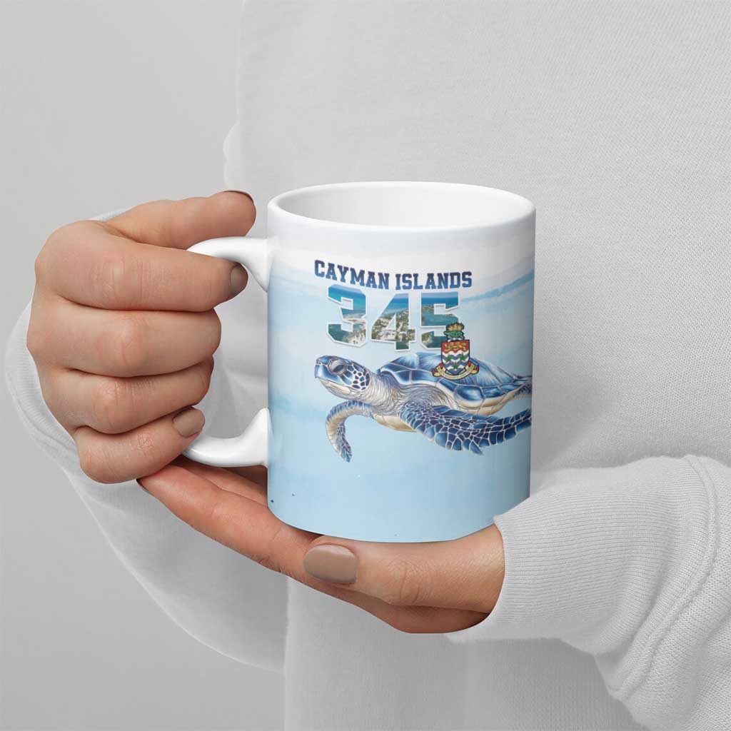 Personalized Cayman Islands 345 Ceramic Mug Watercolor Turtle - Wonder Print Shop