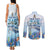 Personalized Cayman Islands 345 Couples Matching Tank Maxi Dress and Long Sleeve Button Shirt Watercolor Turtle - Wonder Print Shop
