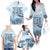 Personalized Cayman Islands 345 Family Matching Off The Shoulder Long Sleeve Dress and Hawaiian Shirt Watercolor Turtle - Wonder Print Shop