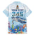 Personalized Cayman Islands 345 Family Matching Off Shoulder Maxi Dress and Hawaiian Shirt Watercolor Turtle - Wonder Print Shop