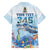 Personalized Cayman Islands 345 Family Matching Short Sleeve Bodycon Dress and Hawaiian Shirt Watercolor Turtle - Wonder Print Shop