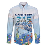 Personalized Cayman Islands 345 Family Matching Short Sleeve Bodycon Dress and Hawaiian Shirt Watercolor Turtle - Wonder Print Shop