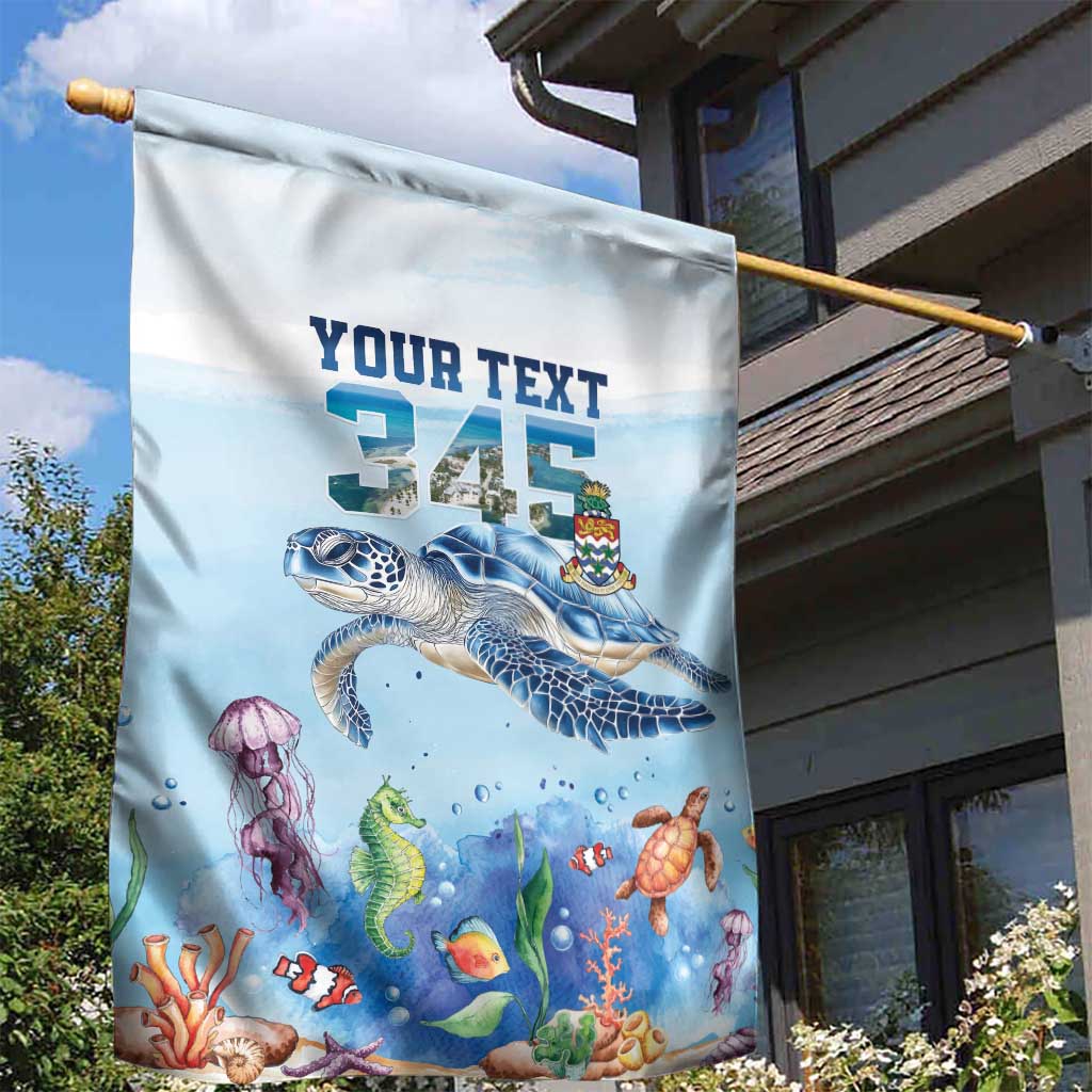 Personalized Cayman Islands 345 Garden Flag Watercolor Turtle - Wonder Print Shop