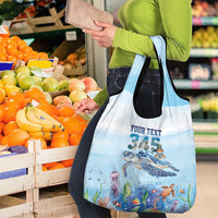 Personalized Cayman Islands 345 Grocery Bag Watercolor Turtle - Wonder Print Shop