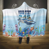 Personalized Cayman Islands 345 Hooded Blanket Watercolor Turtle - Wonder Print Shop